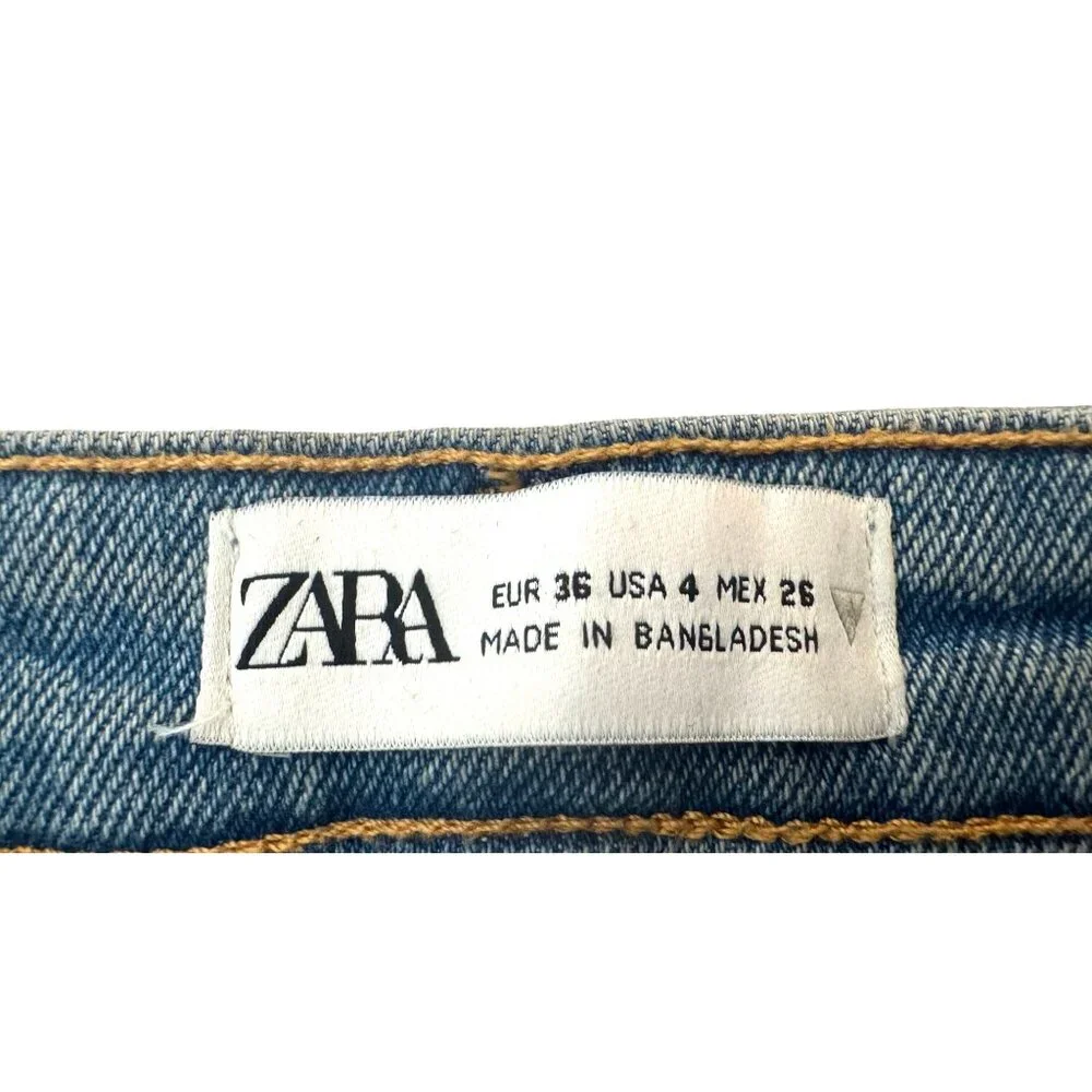 2/$30 ZARA Size 4 Blue Denim Jeans - Picture 4 of 14
